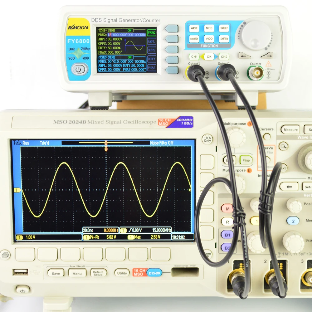 FY6800-20M 20 МГц генератор сигналов цифровой контроль двухканальный DDS функция генератор сигналов частотомер произвольный