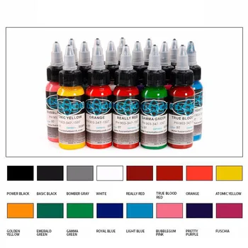 

16pcs Tattoo ink for Permanent Makeup Eyebrow Eyeliner Body Tattoo Pigment tattoo Art machine Beauty tools 16 Colors for all