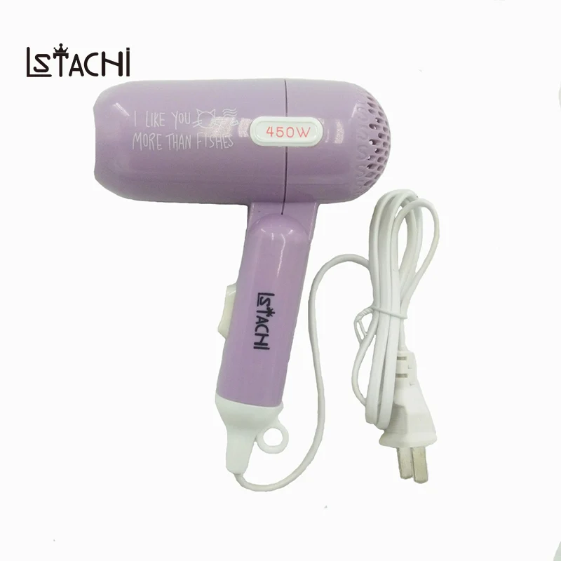 

LSTACHi Hair Dryer 220V 450W Foldable 2 Gears Low Noise Blow Dryer Mini Portable Household Travel Hair Blow Dryer