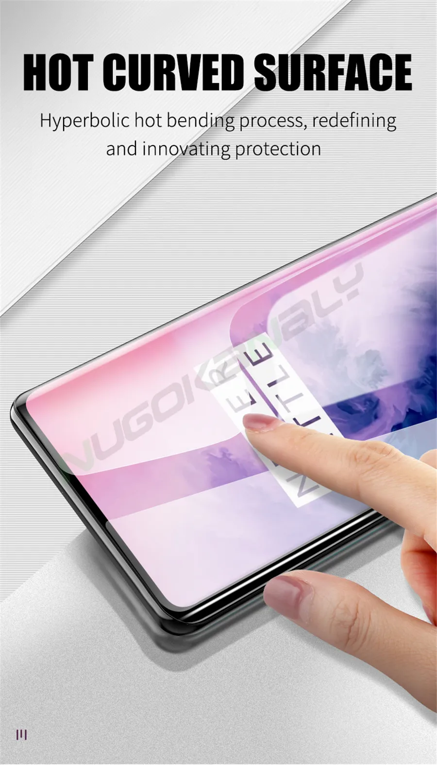 3D изогнутое полное покрытие из закаленного стекла для Oneplus 7 Pro Защита экрана для One plus 7 Pro стеклянная защитная пленка