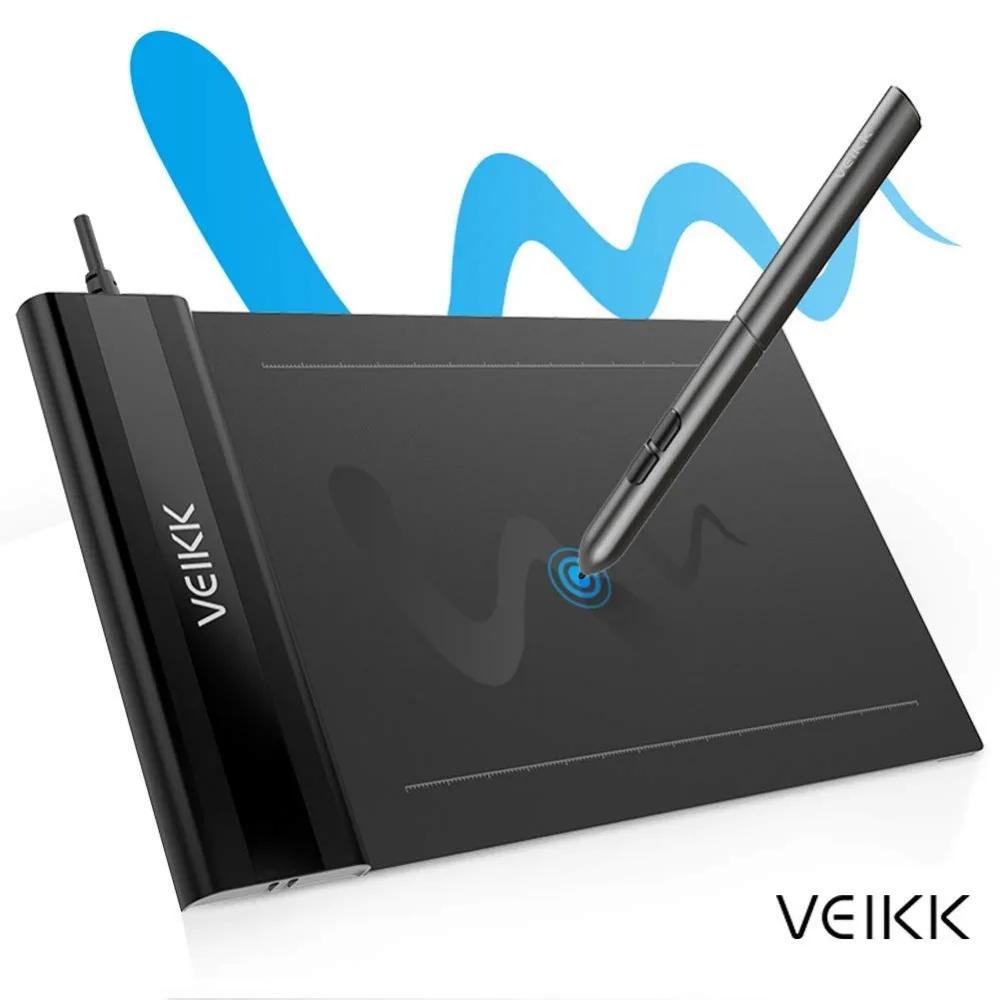 VEIKK ручка планшеты S640 графический Рисунок 6X4 дюймов с 8192 уровней Лидер продаж