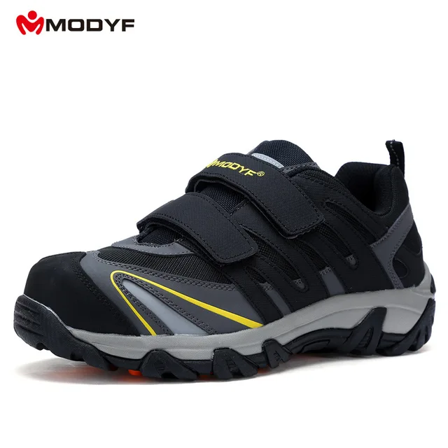 US $42.90 MODYF Labour Work Shoes Steel Toe Cap Anti-smashing Security Protection Workplace Safety Shoe Boots