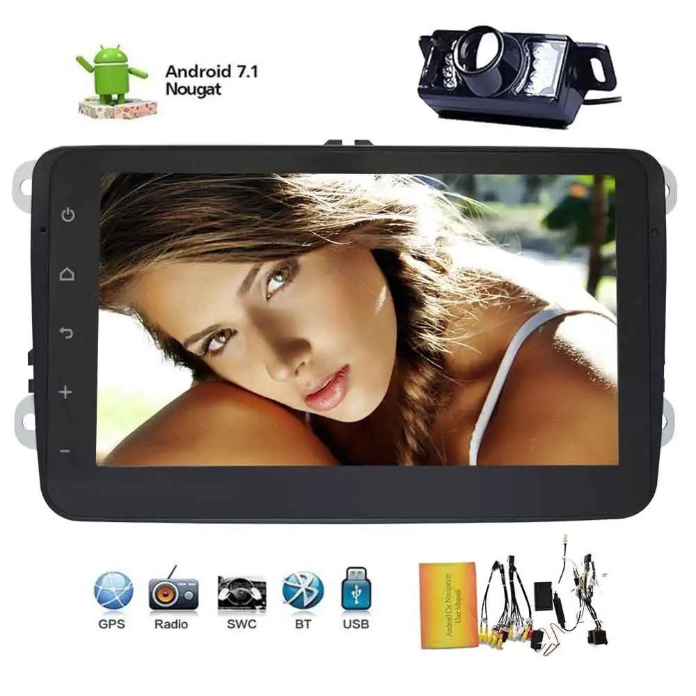 8 Car Nav GPS Stereo font b Radio b font Android 7 1 Bluetooth for VW