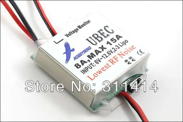 2 шт./лот HOBBYWING 5 В 6 переключаемый RC UBEC 8a Max 15A низкая РФ Шум BEC Напряжение регулятор +