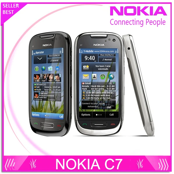 C7 00 Original Nokia C7 3G Wifi A GPS Java 8MP camera Unlocked mobile phone 8GB