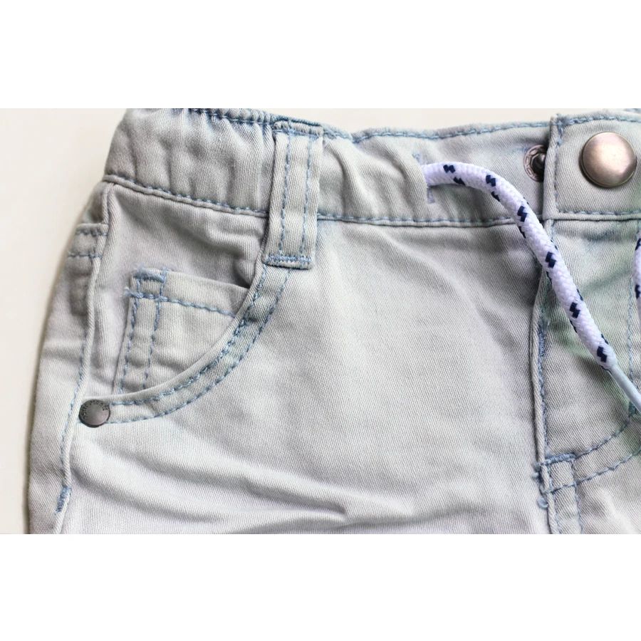 HSID1609001-4Infant Baby Boys&Girls Shorts Newborn Bebe Pants Kids Light Colored Denim Jeans Soft Cotton Elastic Waist Pants Toddler Clothes (2)