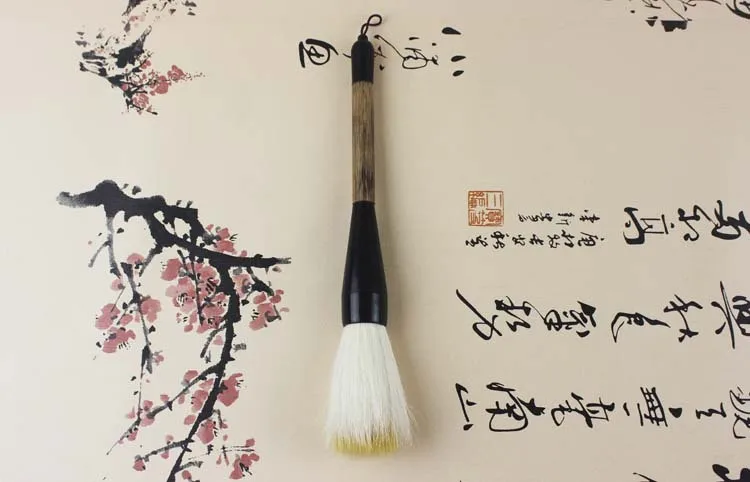 EZONE супер большая Воронка-образная кисть для письма белые облака бамбук Волчья шерсть Китайская традиционная каллиграфия ручка кисть поставка - Цвет: Multiple Hairs
