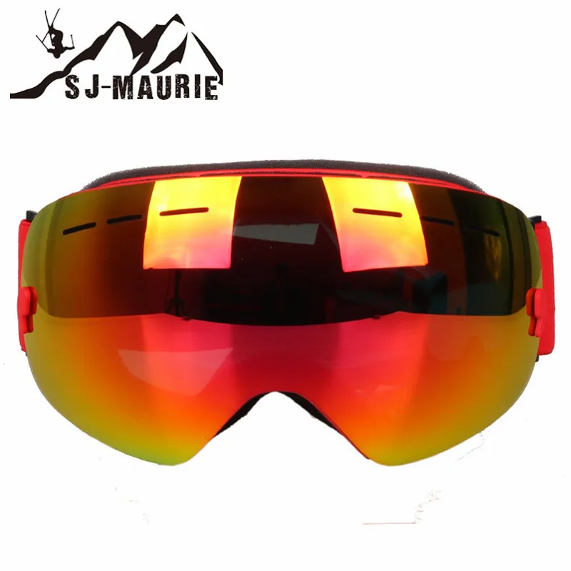 SJ-Maurie 1 مجموعة تزلج نظارات مزدوجة طبقات UV400 مكافحة الضباب كبيرة تزلج قناع نظارات التزلج Antiparras الأشعة فوق البنفسجية الثلوج Gafas على الجليد نظارا...