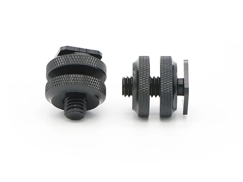 

2PCS 3/8 inch Tripod Mount Screw with Double Layer to Flash Hot Shoe Adapter Holder Camera Hot Shoe and 3/8" Screw Hole