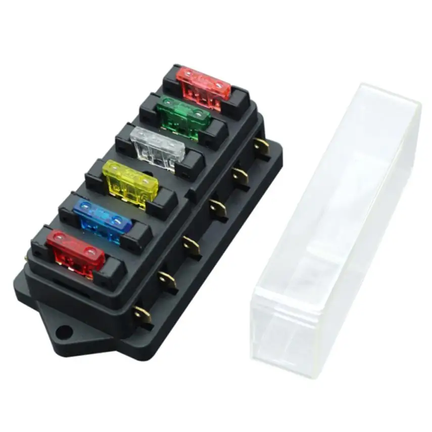 6 Way NEW Fuse Holder font b Box b font Car Vehicle Circuit HOT Blade Fuse