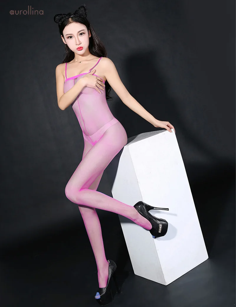 Sleeveless-Open-Crotch-Sheer-Cerise-Bodystocking-Pantyhose-Lingerie-(1)