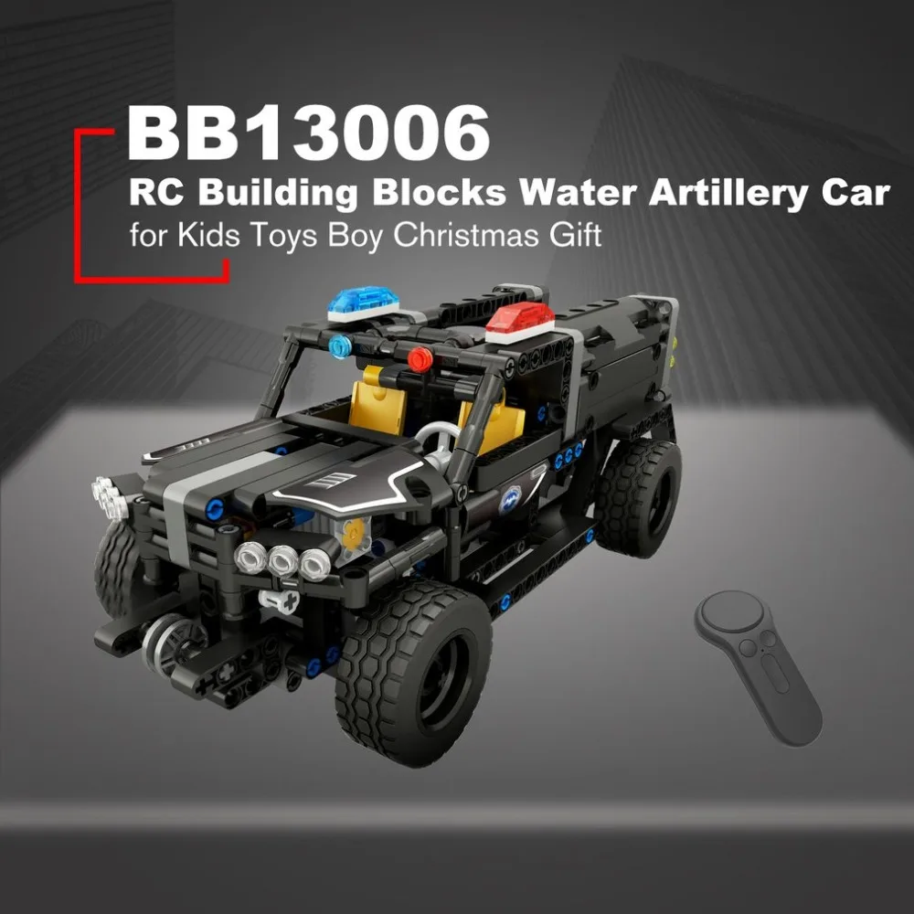 

431PCS RC Building Blocks Car SWAT Water Artillery Remote Control Model Toys Bricks Assembly for Kids Toys Boy Christmas Gift