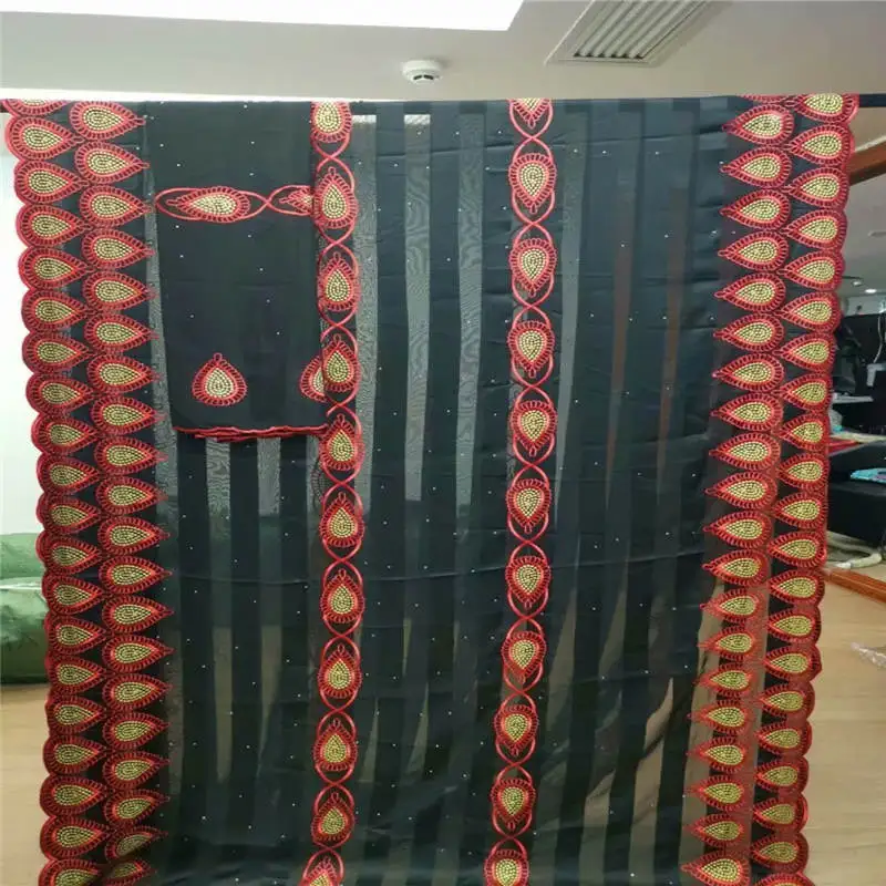 

HL!2018 Popular Wax fabric Top Quality Vintage Silk wax cloth African Wax Prints Fabric 5+2yards/lot for Party Dress ! L60381