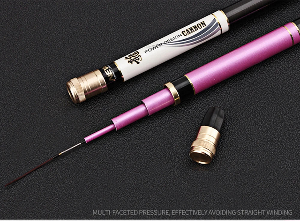 Vara de Pesca Vara de Mão Cheio de Fibra de Carbono m de Comprimento h5 para Carpa Forte Resistência Taiwan Superhard Pólo Ultra-leve 3.6-7.2 11 Vara De Mão 3.6-7.2 M de Comprimento