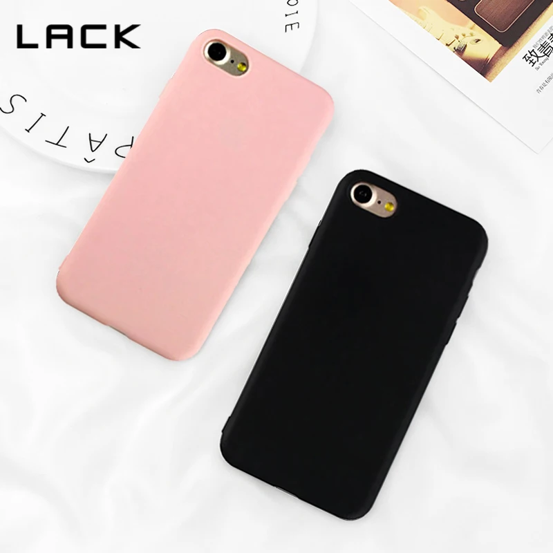 

LACK Solid Candy Color Phone Cases For iphone 7 Plus Case Ultra Slim Simple Soft TPU Back Cover For iphone7 6 6s 8 Plus Coque