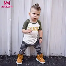 Одежда для маленьких девочек и мальчиков; топы с длинными рукавами и буквенным принтом+ камуфляжные штаны; комплект одежды для новорожденных; roupas infantis menina