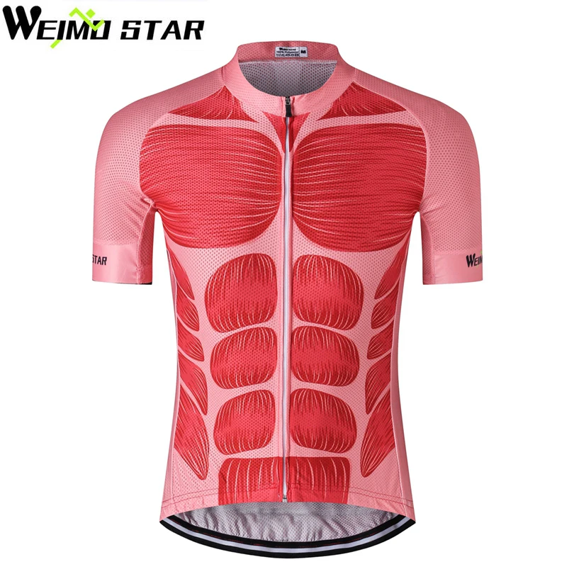Best WEIMOSTAR Men Cycling Jersey Bike MTB Jersey Bicycle Short Sleeves Jersey Mountain Clothing Shirts T Shirt Ropa Ciclismo Muscle