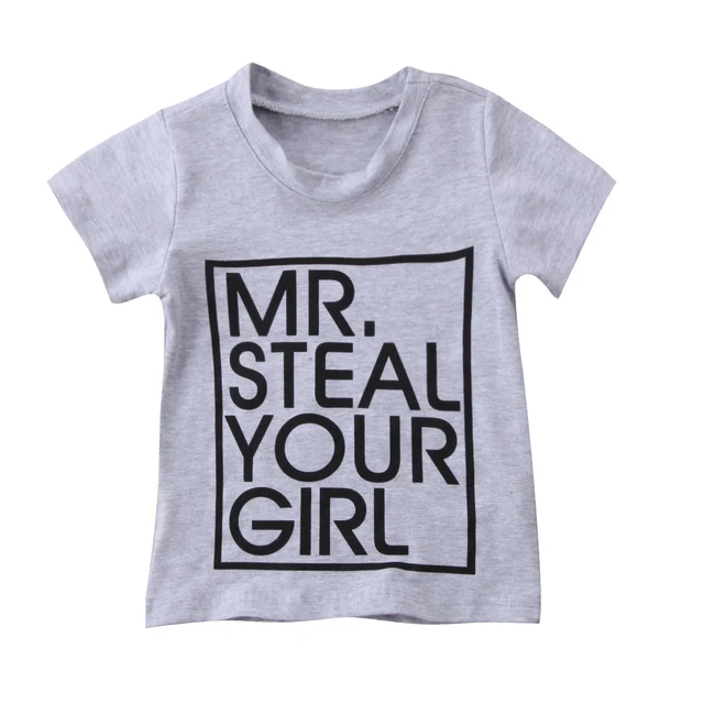 Children T Shirt !!Kids Boy Girl T shirt Words Printed Cotton Short