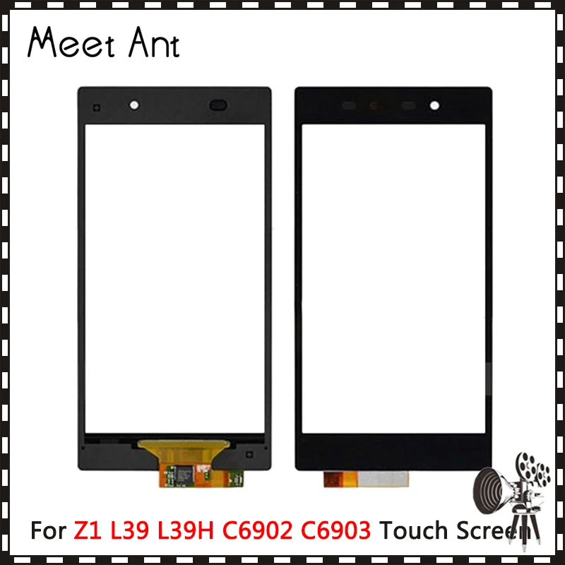 50pcs/lot High Quality 5.0&quot For Sony Xperia Z1 L39 L39H C6902 C6903 Touch Screen Digitizer Front Glass Lens Sensor Panel | Мобильные