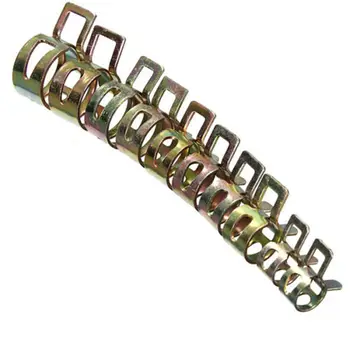 

New 10Pcs 6-15mm Spring Band Type Fuel Vacuum Hose Silicone Pipe Tube Clamp Clip Steel Zinc Plated Clamps