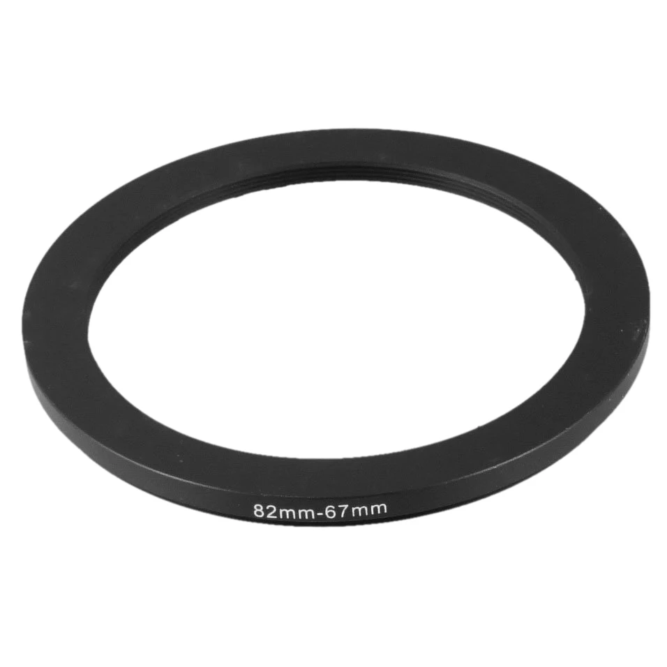 82mm 67mm Camera Filter Lens 82mm 67mm Step Down Adapter Ring Black