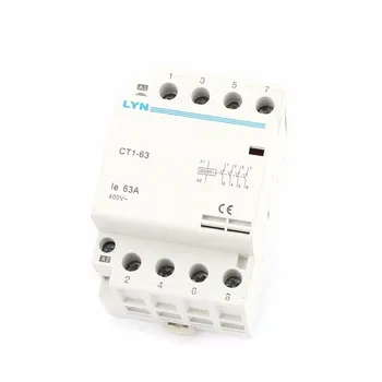 

CT1-4P 63A 220V 400V~ 50/60HZ Din rail Household ac Modular contactor 4NO 2NO 2NC 4NC