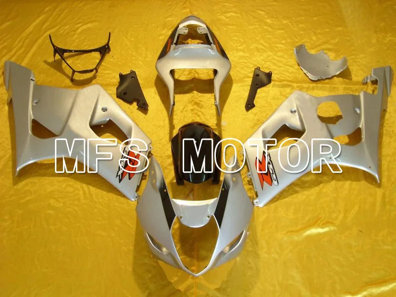 

Plastic Motorcycle Fairing Bodywork Injection Silver Fit For Suzuki GSX-R GSXR1000 2003-2004 03-04