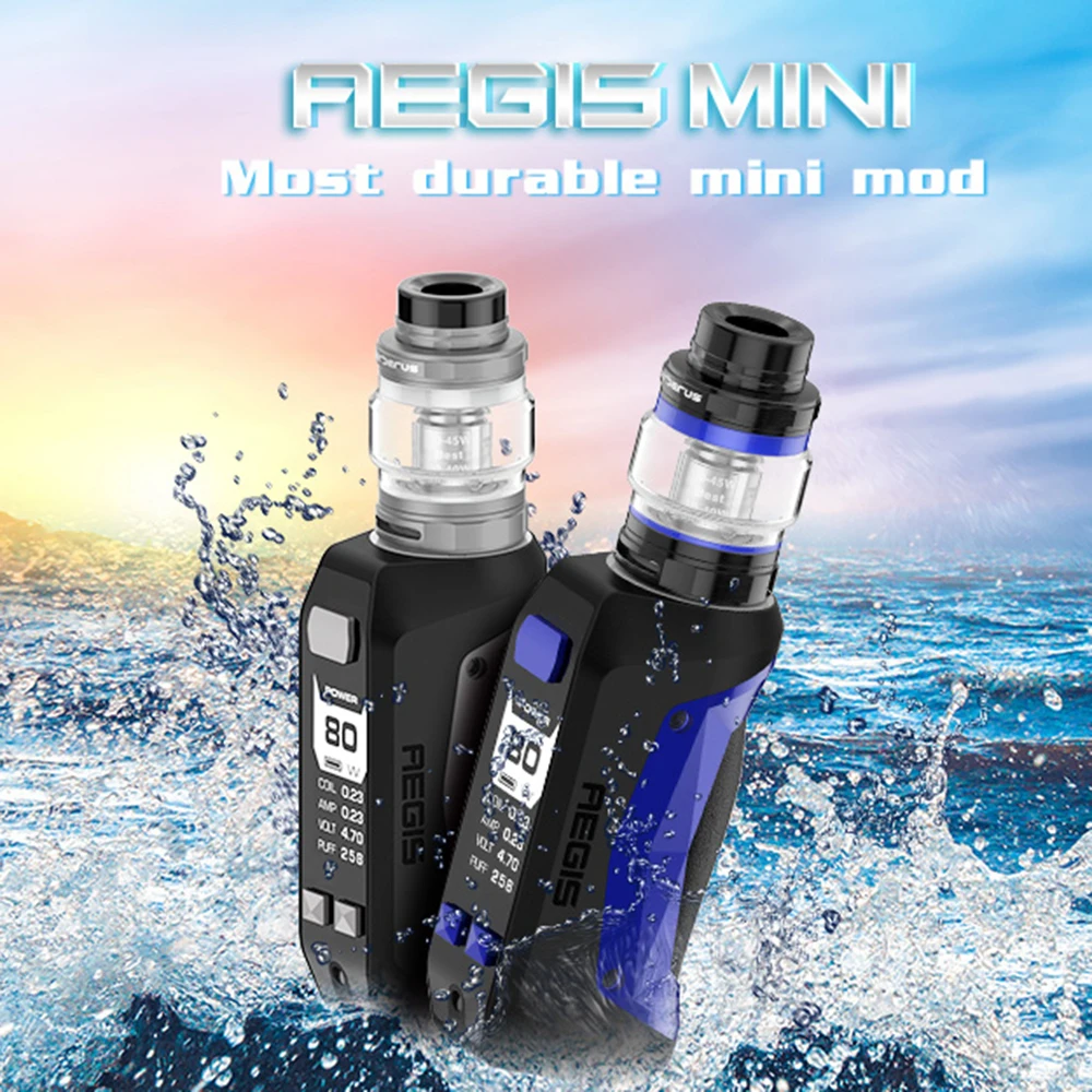 Распродажа Geekvape Aegis Mini 80 Вт комплект с аккумулятором 2200 мАч и 5,5 мл Cerberus Tank IP67 Водонепроницаемый/пылезащитный/ударопрочный дизайнерский комплект