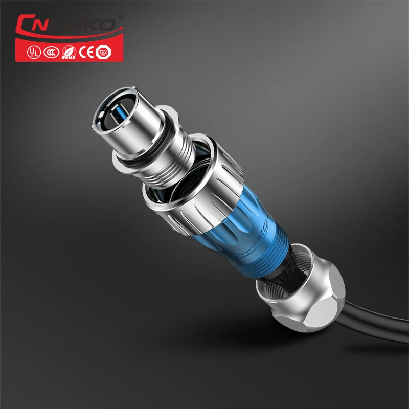 1/4 Bayonet Connecting USB3.0 Metal Shell Waterproof Data Connector IP67 Connector USB Panel Mount Plug with 0.5M Cable