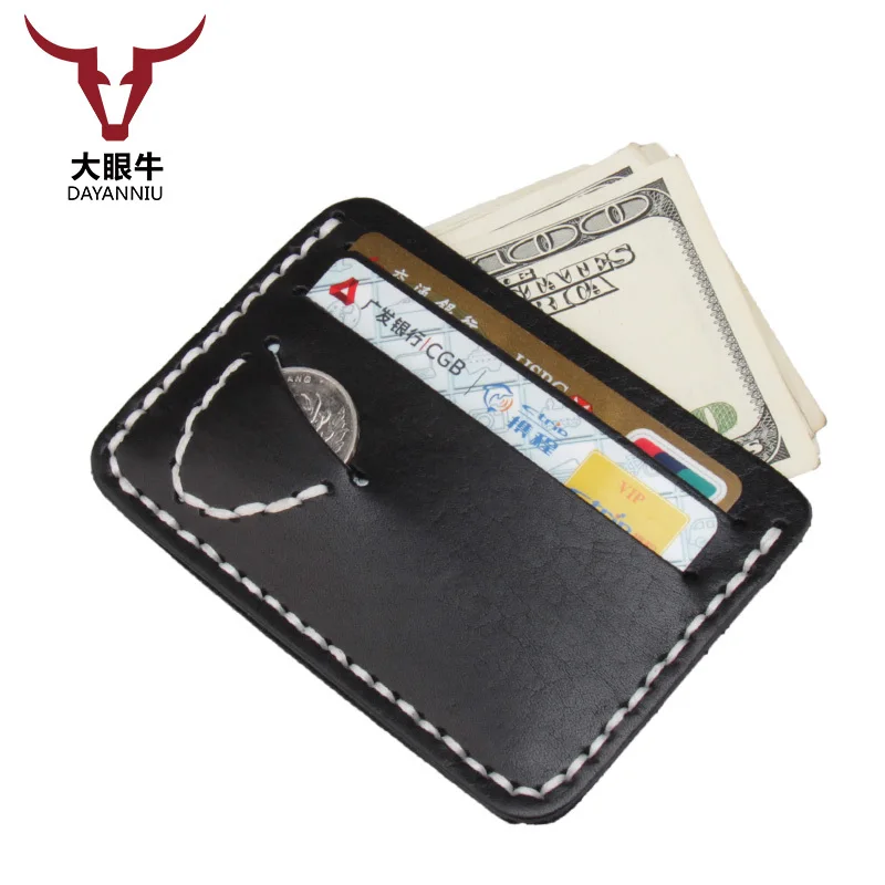 

Vintage Cow Leather Credit Card Cover Multifunction Credit ID Holder Small Wallet Brand Cards Wallets (custom available)