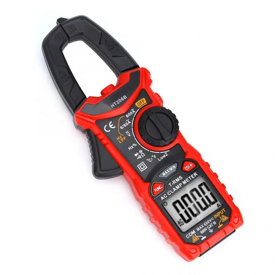 

HT206 AC/DC Mini Digital Clamp Meter For Measuring Voltage AC Current Resistance HT206A HT206B HT206D