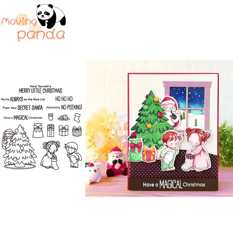 BB Secret Santa прозрачный силиконовый штамп/печать для DIY скрапбукинга/фотоальбома