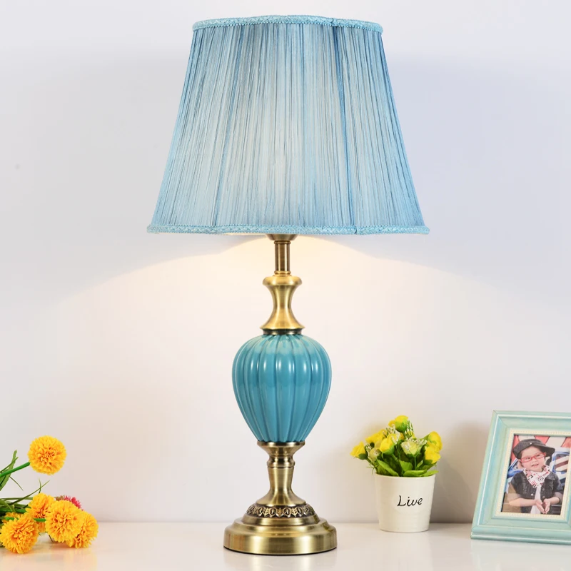 American style is simple and warm table lamps for living room Led Bed lamp bedside light table light Tafellamp lamps bedroom