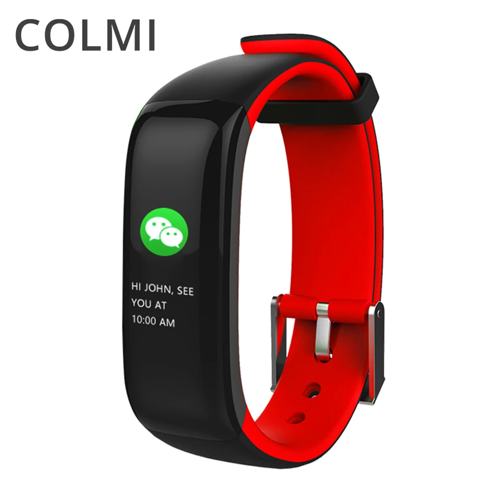 

COLMI Smart Wristband Color OLED Screen Heart Rate Monitor Waterproof BRIM Band Fitness Tracker for Android iOS VS Mi Band 1S