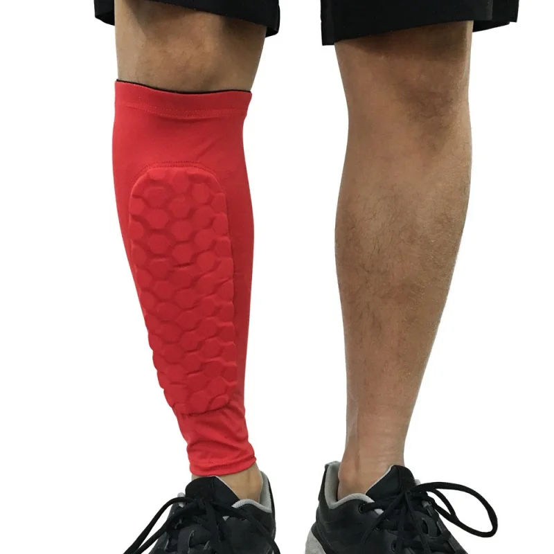 Щитки на голень для футбола защитные футбольные подушечки держатели ног баскетбольные тренировочные спортивные протекторы снаряжение для взрослых подростков 1 шт. H - Цвет: Красный