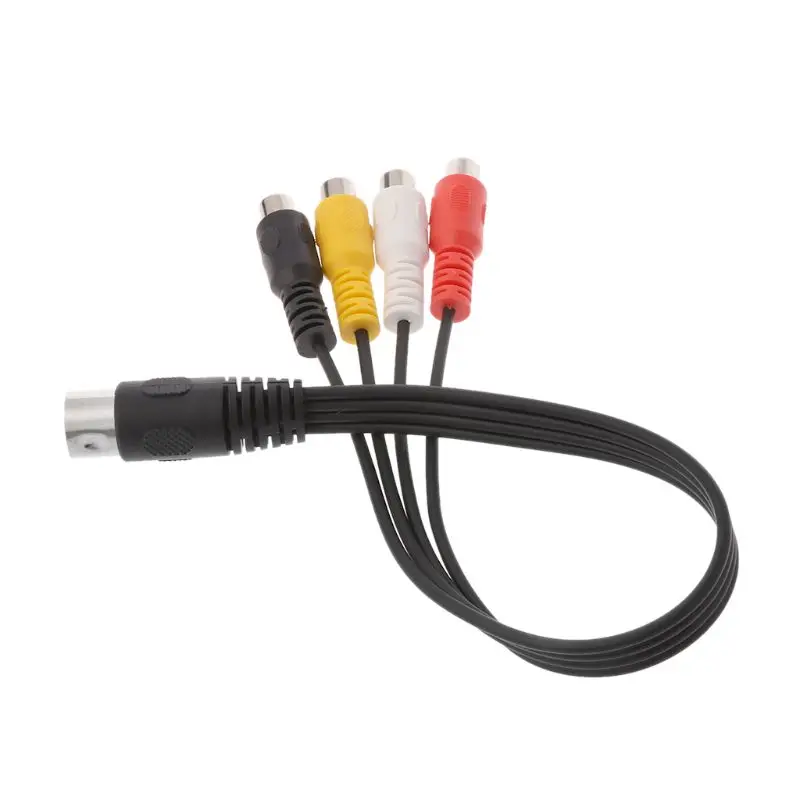 Штекер Din 30 см 5 штырьков 4 RCA Phono Female аудиокабель соединительный провод |
