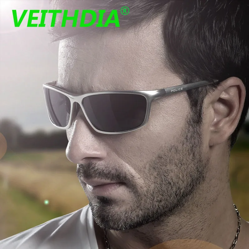 Мужские поляризованные солнцезащитные очки VEITHDIA дизайнерские зеркальные с