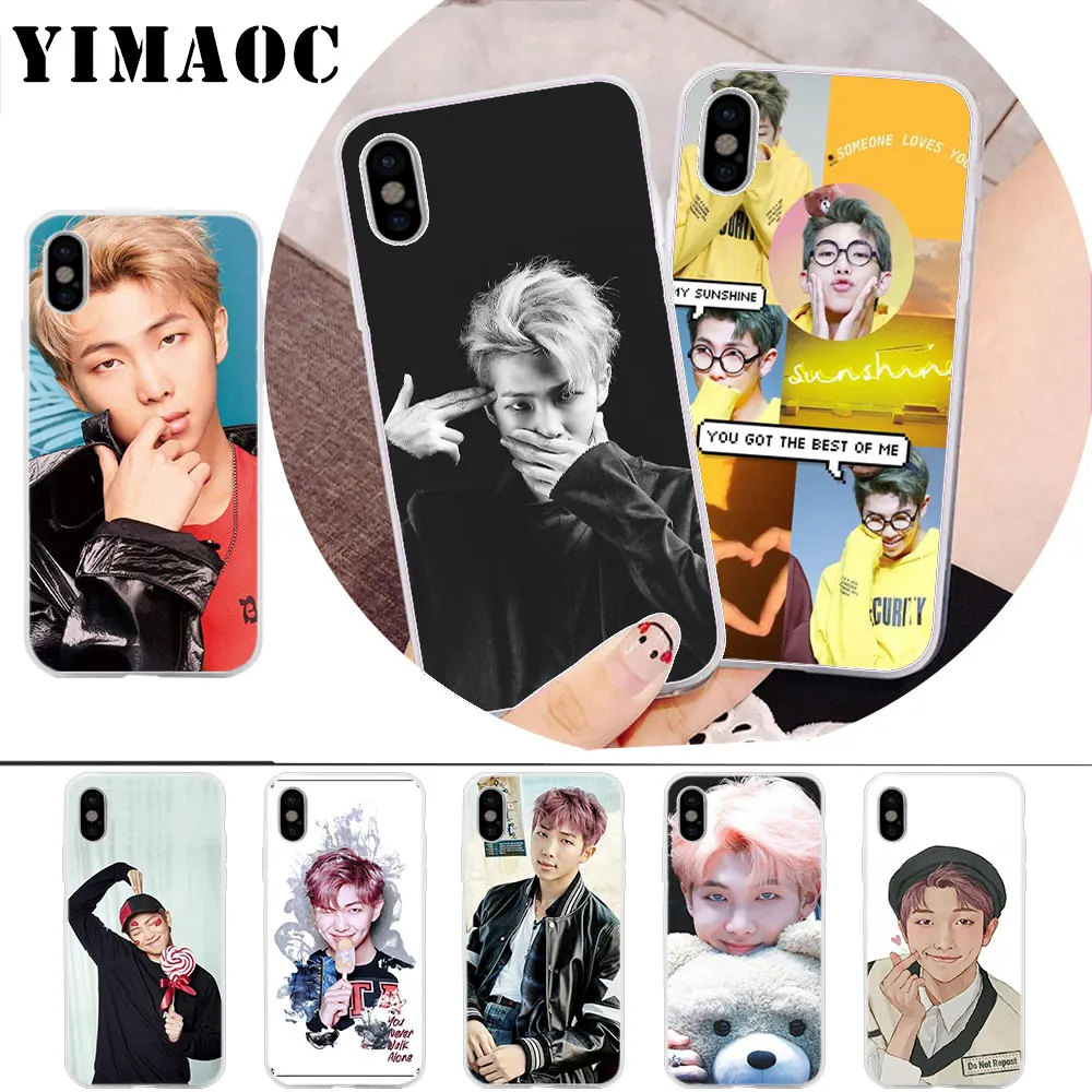 

YIMAOC BTS Bangtan Boys RM Soft Silicone Case for iPhone X r s Xr Xs Max 8 7 6S 6 Plus 5 5s SE