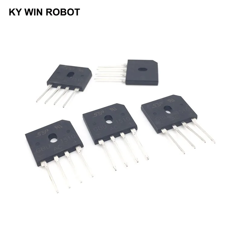 

5PCS 15A 1000V DIP-4 diode bridge rectifier GBU1510