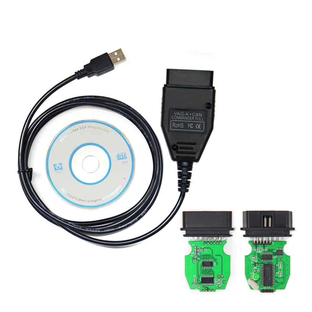 Диагностический кабель OBD2 для VAG K + CAN Commander 1 4 с чипом FTDI FT232RL PIC18F258|can vag|vag canvag com |