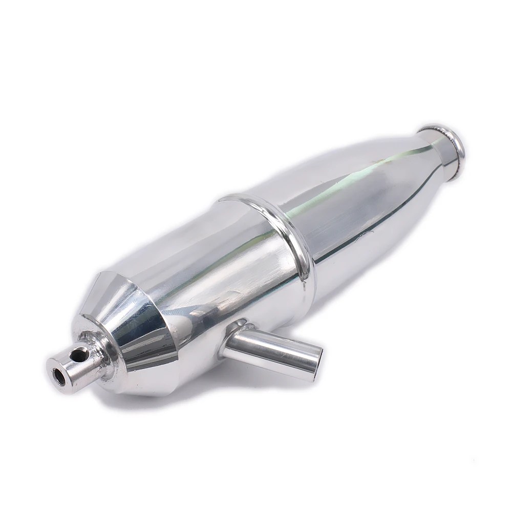 Polished Tuned Side Exhaust Muffler Pipe Tubing/Spring Right Hand for 1