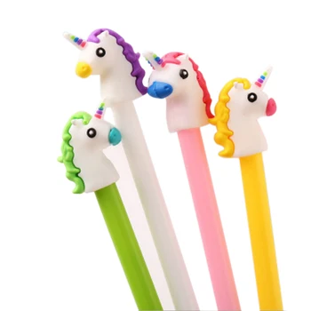 

30pcs/lot Creative Cute Unicorn Gel Pen Kawaii Pen For Writing School Office Supplies Party Favors 0.5mm Wholesale