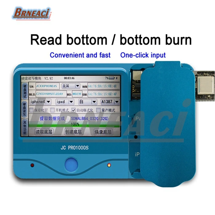 JC PRO1000S NAND программист чтение и запись iCloud ремонт инструмент для iPad 2/3/4 5 6 iPad Air Air2 ошибка ремонт разблокировать