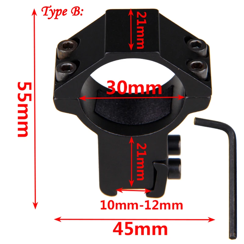 30 مللي متر بندقية Riflescope جبل الطوق 11 مللي متر تتوافق Picatinny السكك الحديدية محول رفيعة الانظار ل بندقية ويفر نطاق الصيد جبل
