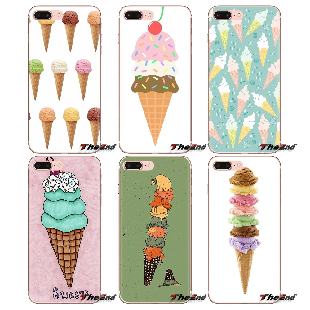 For Xiaomi Mi3 Samsung A10 A30 A40 A50 A60 A70 Galaxy S2 Note 2 Grand Core Prime Transparent Soft Cases Covers Sweet Ice Cream |