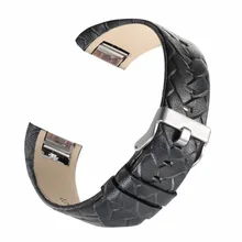 Для leather Charge 2 кожаных ремешка, аксессуары кожаный ремешок для Charge 2, подходит для 5,9-8,1 дюймов Текстурированный черный цвет