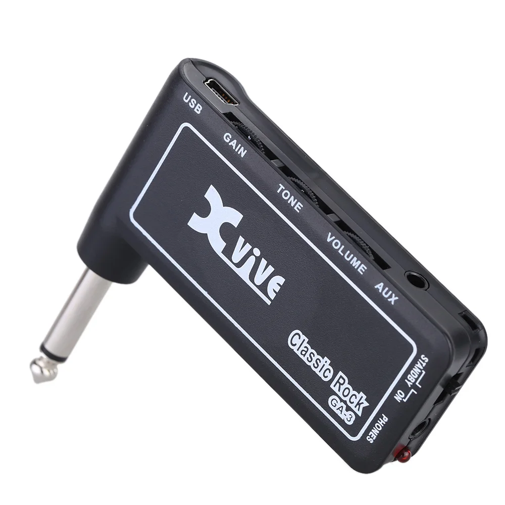 Classic Rock Guitar Amplifier Mini Portable Rechargeable Electric Guitar Plug Headphone Amp Amplifier Guitar Parts Accessories