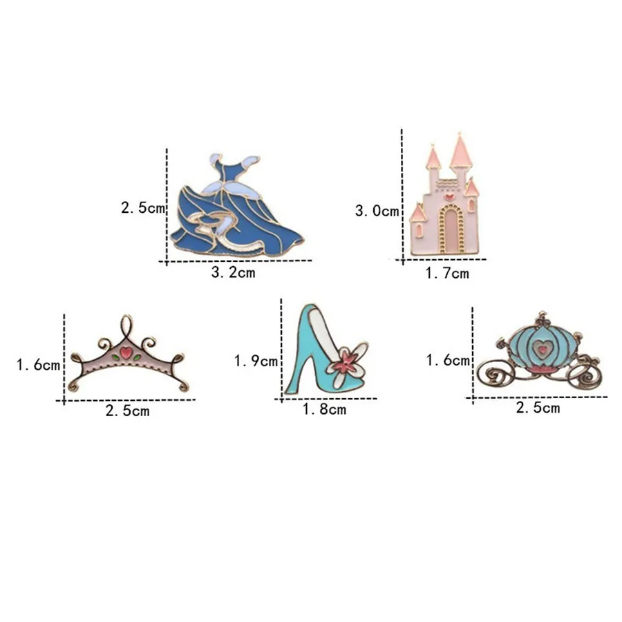 PY Эмаль мультфильм Золушка Животные Булавки Значки на рюкзак металлические кнопки брошь аниме значки Kawaii знак для одежды/мешок /подарок