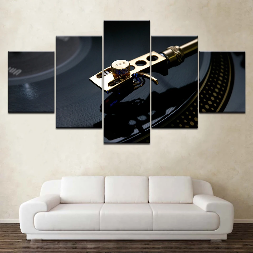Vinyl Records Vintage 5 Piece Wall Artwork Wallpapers Modern Vinyl Records Vintage 5 Piece Wall Artwork Wallpapers Modern