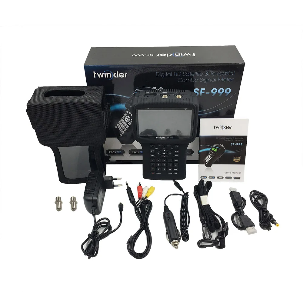 Цифровой спутниковый искатель HD DVB T2 DVBS2 C с 4 3 "дисплей Поддержка CCTV монитор в AHD